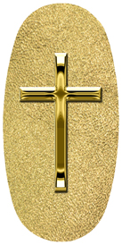 DASOV 510 GD SH GD Gold Single Cross Shimmer Gold Background